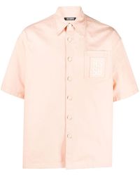 Raf Simons - Logo-patch Cotton Shirt - Lyst