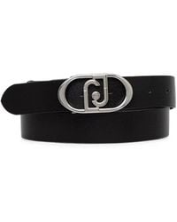 Liu Jo - Logo-Plaque Leather Belt - Lyst