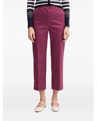Benetton - Cuffed Cropped Trousers - Lyst
