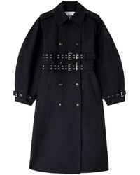 Ganni - Double-Belted Trench Coat - Lyst
