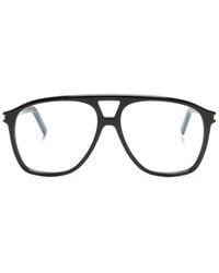 Saint Laurent - Sl 596 Dune Opt Pilot-Frame Glasses - Lyst