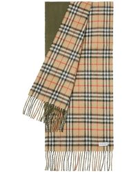 Burberry - Checkered Cashmere Scarf - Lyst