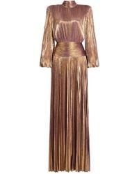 retroféte - Abito Lungo Brienna Plissettato - Lyst