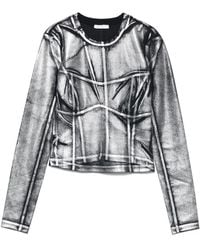 Patrizia Pepe - Metallic Panelled Top - Lyst