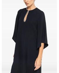 Nissa - Crystal-Detail Relaxed Midi Dress - Lyst