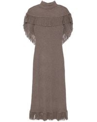 Jonathan Simkhai - Fringe-Trim Ribbed-Knit Dress - Lyst