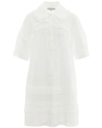 Lee Mathews - Victoria Ruffled Pintuck-Detail Mini Dress - Lyst