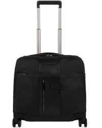 Piquadro - Leather-Trim Wheeled Luggage - Lyst
