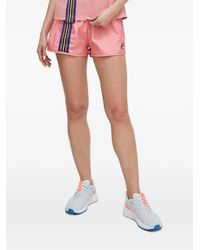 Fila - Logo-Patch Striped-Trim Shorts - Lyst
