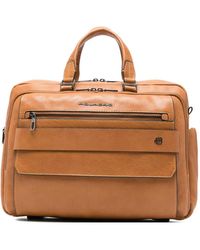 Piquadro - Solm Grained-Leather Laptop Bag - Lyst