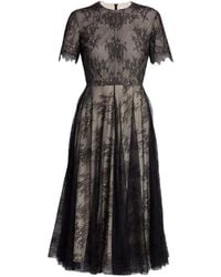 Erdem - Floral-Lace Short-Sleeve Dress - Lyst