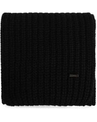 DSquared² - Ribbed-Knit Logo-Plaque Scarf - Lyst