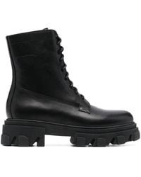 Chiara Ferragni - Leather Lace Up Boots - Lyst