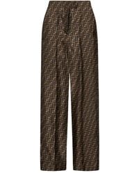 Fendi - Broek Met Ff-Patroon En Print - Lyst