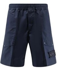 Stone Island - L100004 All-Weather Cotton Canvas S.I. Ghost Shorts - Lyst