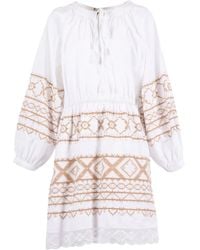Ermanno Scervino - Mini Dress With Geometric Embroidery - Lyst