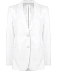 Helmut Lang Blazer midi - Blanco