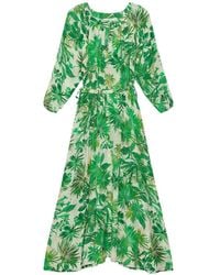 Maliparmi - Floral-Print Midi Dress - Lyst