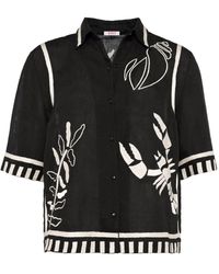 Eres - Crab Embroidered Short-Sleeve Shirt - Lyst