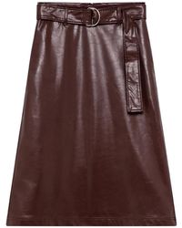 MSGM - Jupe Asymétrique À Taille Ceinturée - Lyst