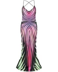 Roberto Cavalli - Robe Longue Ray Of Paradise À Bretelles Croisées - Lyst