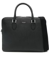 Aspinal of London - Leren Aktetas Met Textuur - Lyst