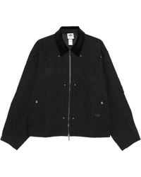 adidas - Premium Essentials Corduroy-Collar Logo-Embroidered Bomber Jacket - Lyst