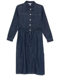 DKNY - Self Belt Midi Dress - Lyst