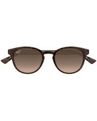 Maui Jim - Hiehie Round-Frame Tortoiseshell Sunglasses - Lyst