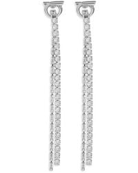 Ferragamo - Gancini Crystal-Embellished Drop Earrings - Lyst