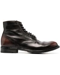 Officine Creative - Polished Lace-up Ankle Boots - Lyst