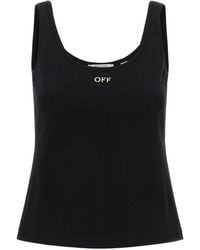 Off-White c/o Virgil Abloh - Débardeur Off Stamp À Logo Brodé - Lyst