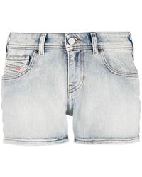 DIESEL - Ausgeblichene Jeans-Shorts - Lyst