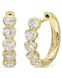Anita Ko - Aros Heart en oro amarillo de 18 ct con diamante - Lyst