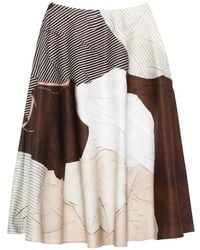 Moschino - Graphic-Print Midi Skirt - Lyst