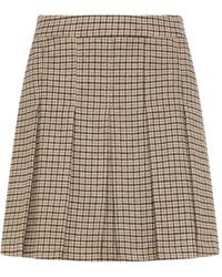 Seventy - Houndstooth-Pattern Pleated Mini Skirt - Lyst