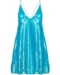Ganni - Sequin Slip Mini Dress - Lyst
