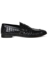 Giuliano Galiano - Jacob Croc-Effect Leather Loafers - Lyst