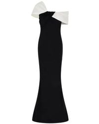 La Petite Robe Di Chiara Boni - Vezia Two-Tone Draped-Detail Dress - Lyst