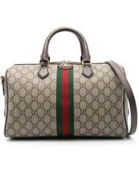 Gucci - Tote Ophidia Gg Web Stripe Medium Aus Canvas - Lyst