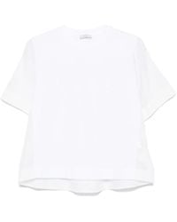 Peserico - T-Shirt Met Vlakken - Lyst