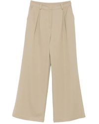 Patrizia Pepe - Pleated Wide-Leg Trousers - Lyst