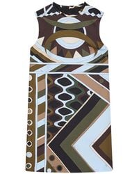 PUCCI - Vivara-Print Silk Dress - Lyst