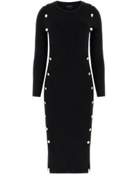 Guess - Buttons Detail Midi Dress - Lyst