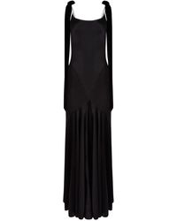 Nina Ricci - Bow Satin Maxi Dress - Lyst