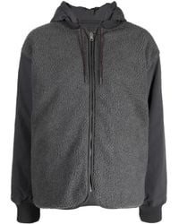 Chocoolate - Panelled Drawstring Fleece Hoodie - Lyst
