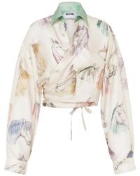 Moschino - Horse-Print Silk Shirt - Lyst