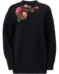 Carolina Herrera - Chrysanthemum-Embroidered Sweater - Lyst