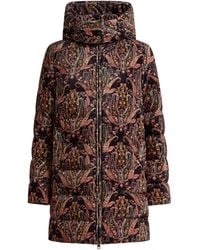 Etro - Floral Paisley Velvet Puffer Jacket - Lyst
