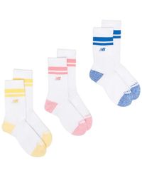 New Balance - Pack De Tres Pares De Calcetines Con Logo Bordado - Lyst